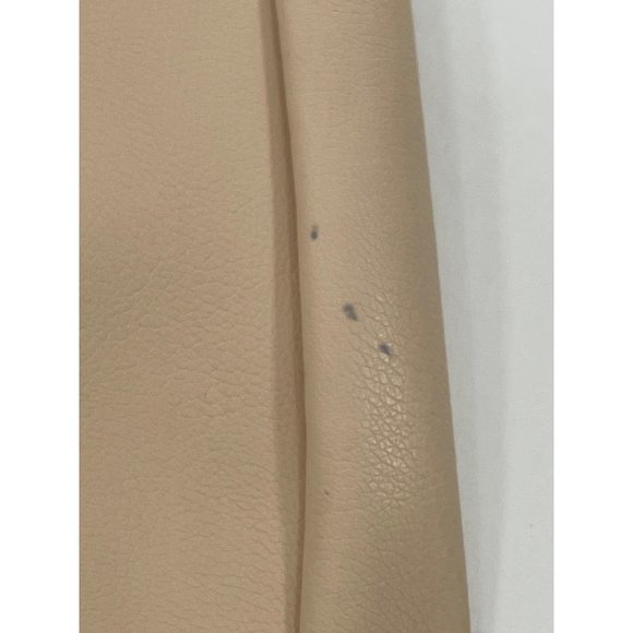 Bagatelle Faux Leather Women’s Cropped Pants L Wide Leg Peach Zip Button - Picture 13 of 14